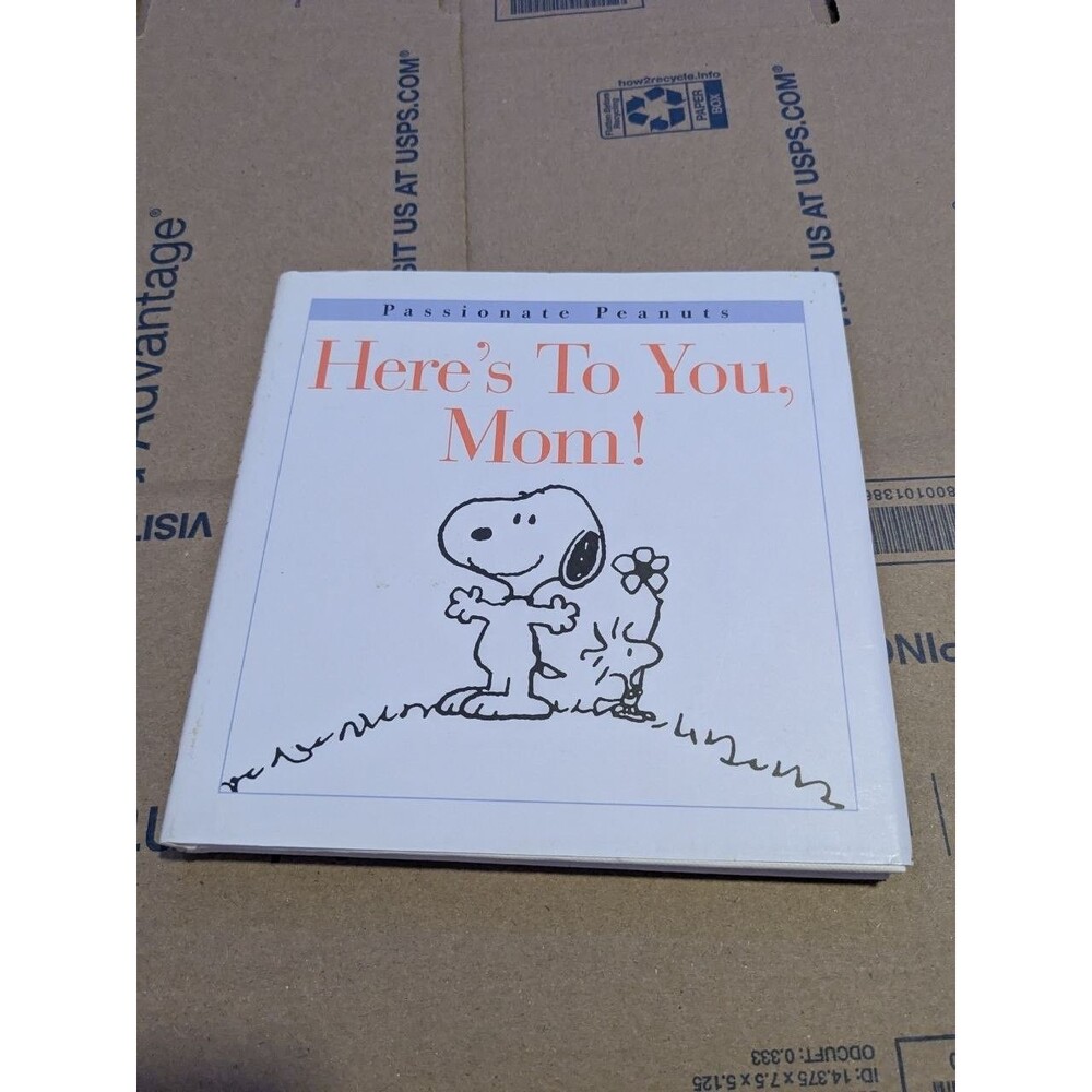 Vintage 90s Peanuts Snoopy Here's To You Mom Hardcover Comic Book Gift